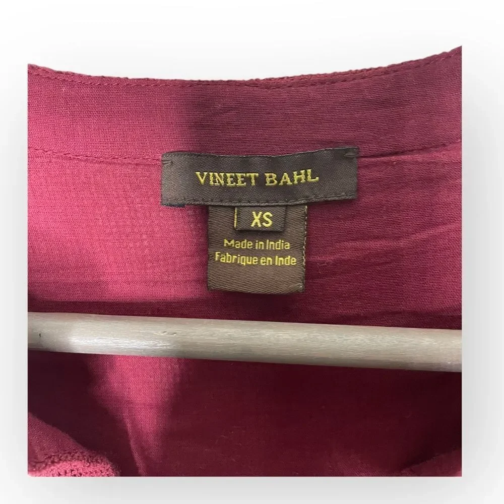 Anthropologie Nisha Peasant Top by Vineet Bahl $138 Sz XS